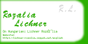 rozalia lichner business card